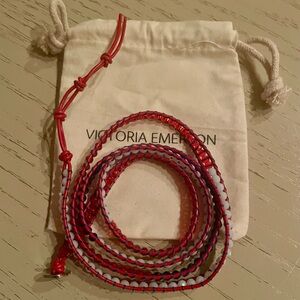 Victoria Emerson Vibrant Red, White and Blue Wrap Bracelet